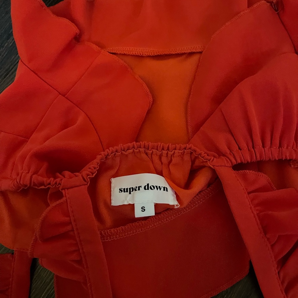 Superdown Monroe Ruffle Crop Top - image 3